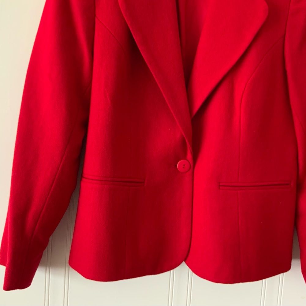 Vibrant Red Blazer by Adolfo Studio - Picture 6 of 7